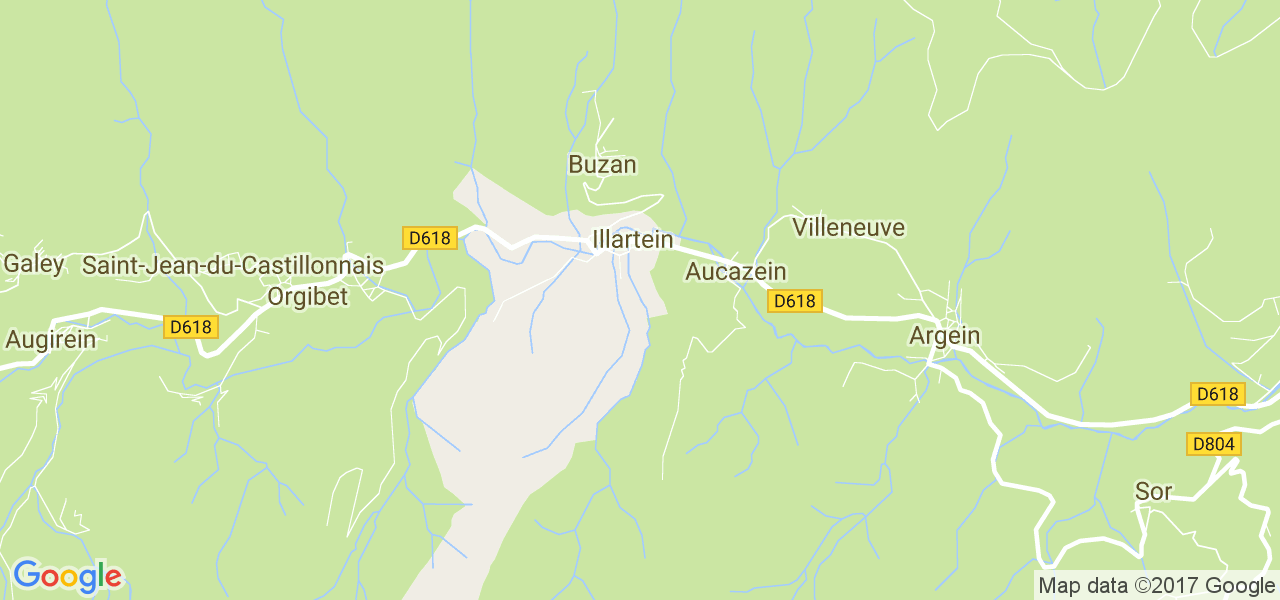 map de la ville de Illartein