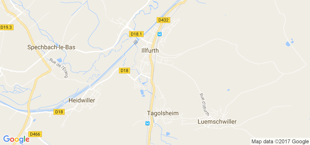 map de la ville de Illfurth