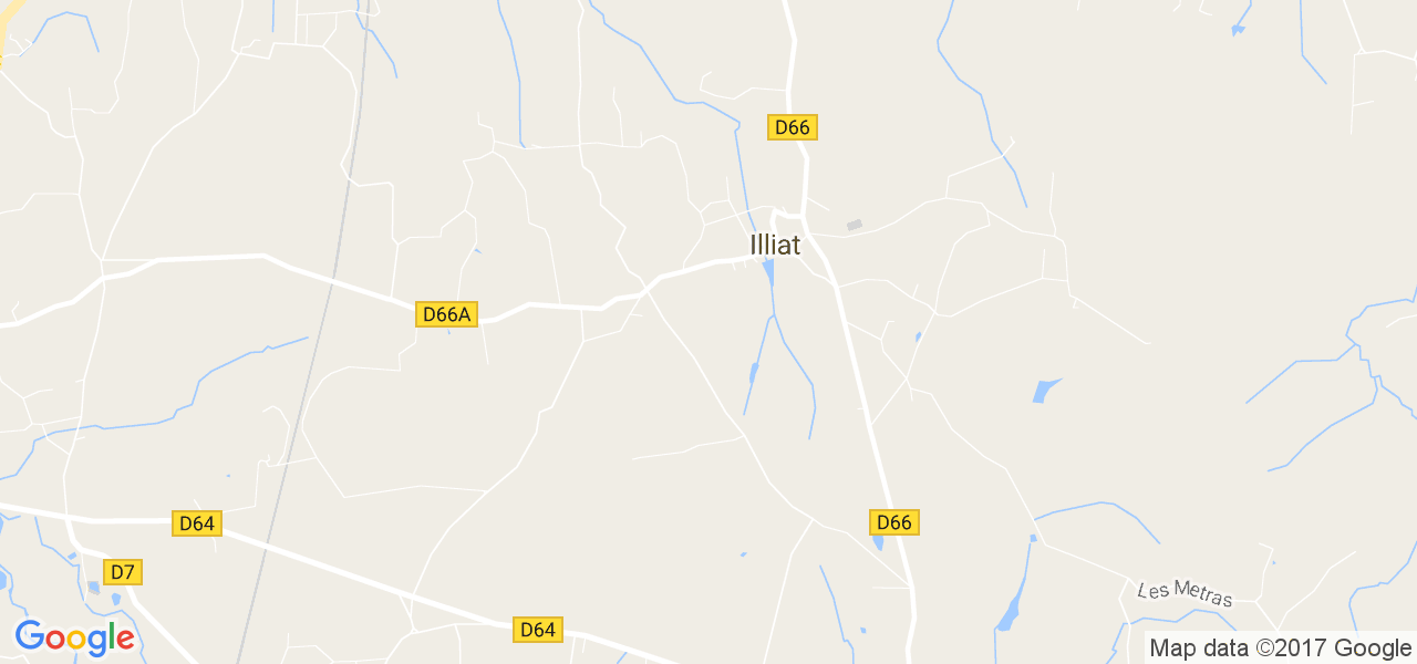 map de la ville de Illiat