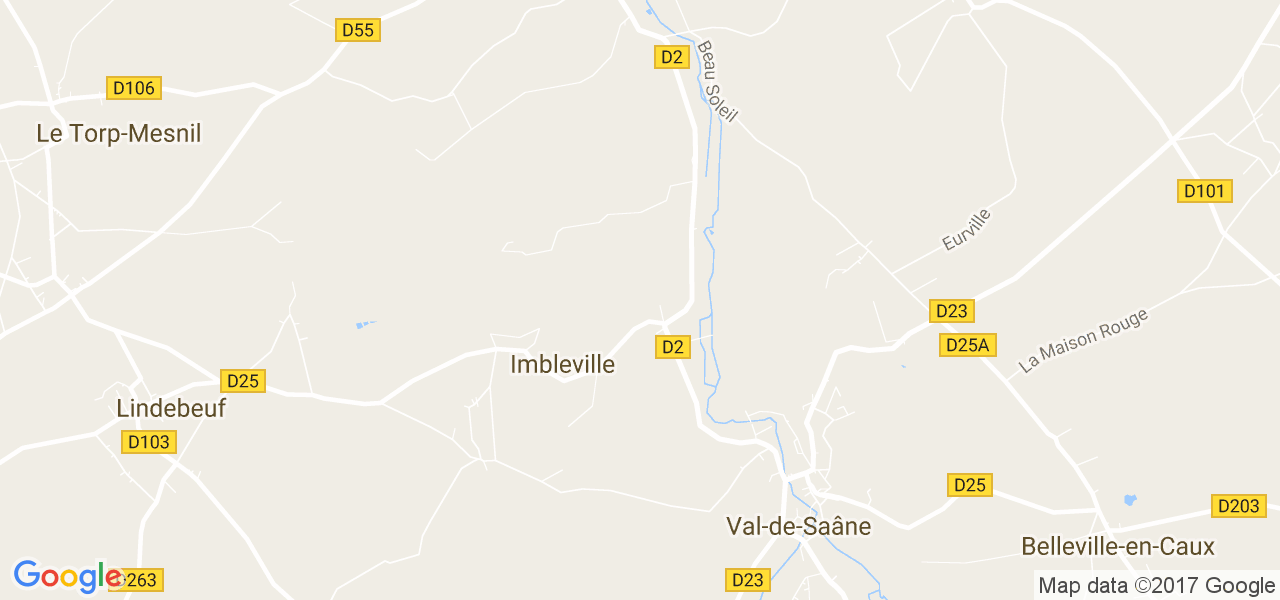 map de la ville de Imbleville