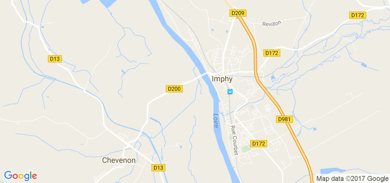 map de la ville de Imphy