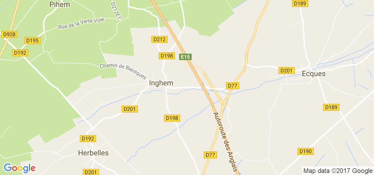 map de la ville de Inghem