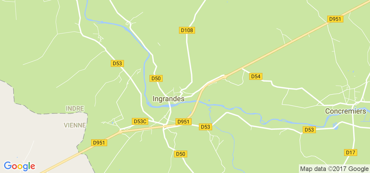 map de la ville de Ingrandes