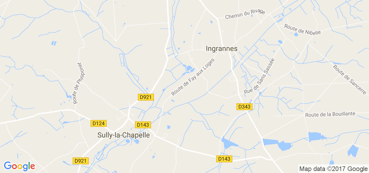 map de la ville de Ingrannes