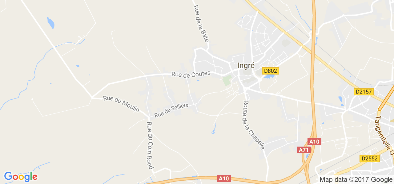 map de la ville de Ingré