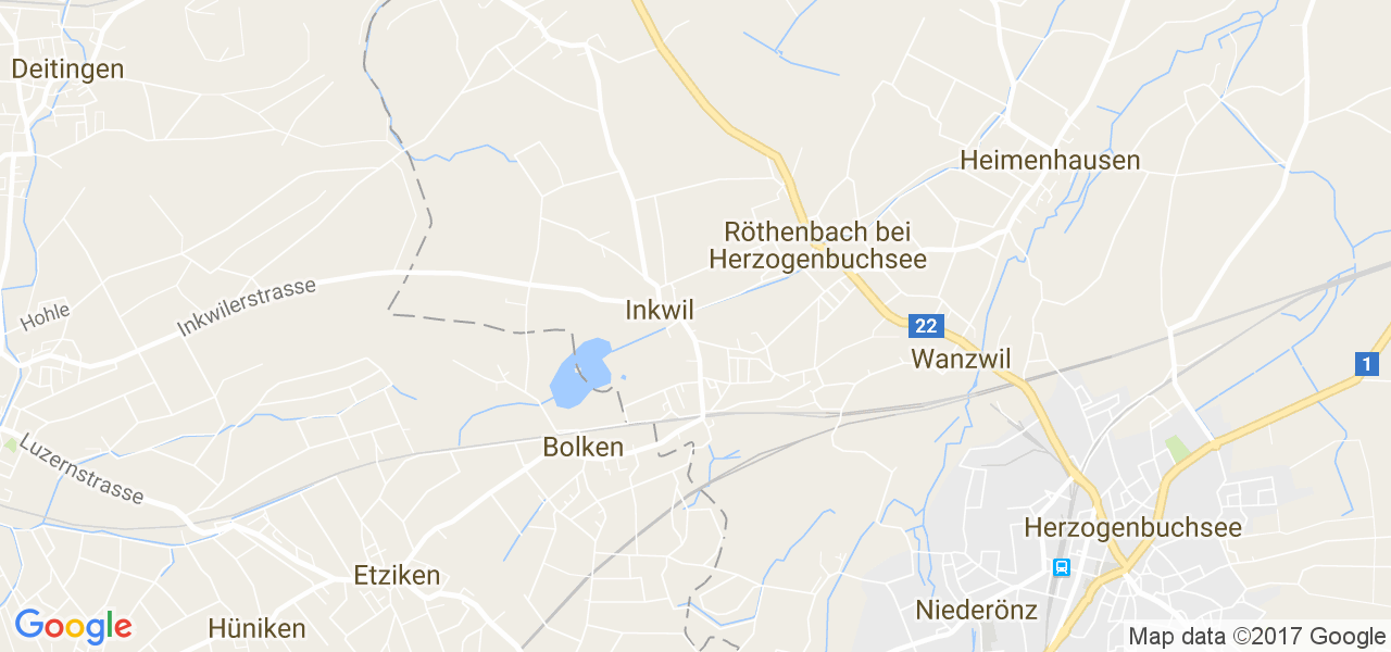 map de la ville de Inkwil