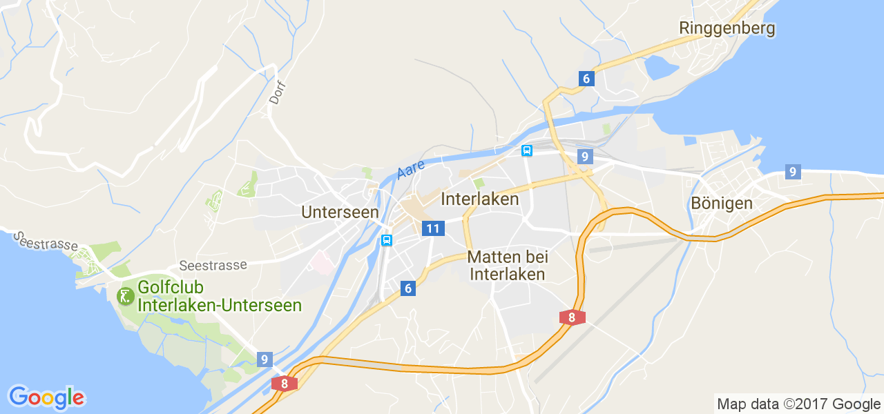 map de la ville de Interlaken