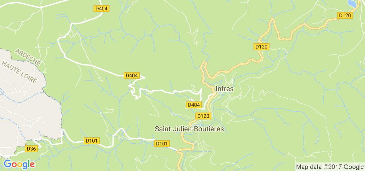 map de la ville de Intres