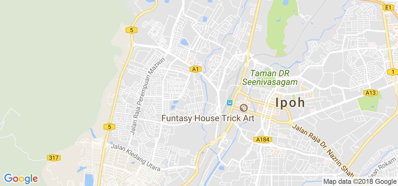 map of the city of Ipoh