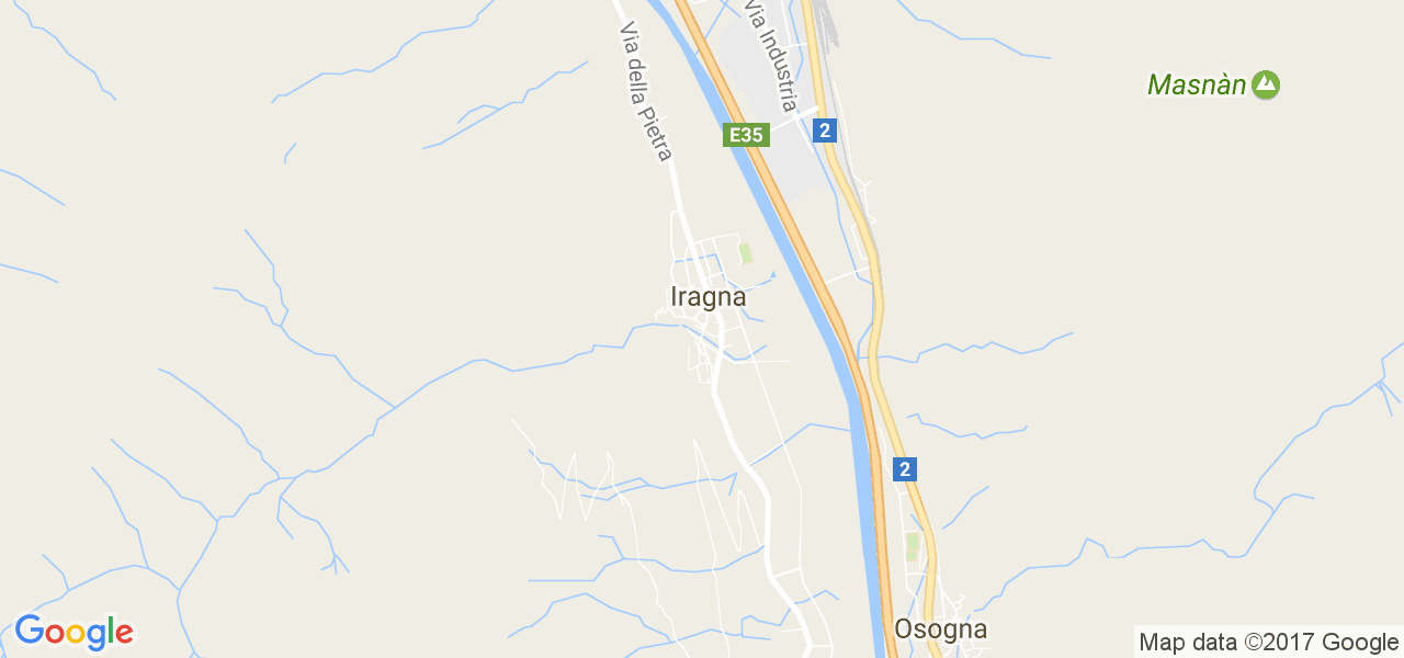 map de la ville de Iragna