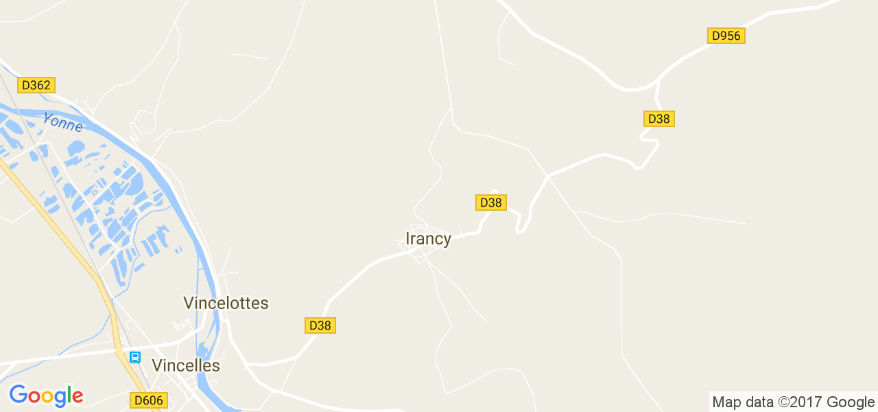 map de la ville de Irancy