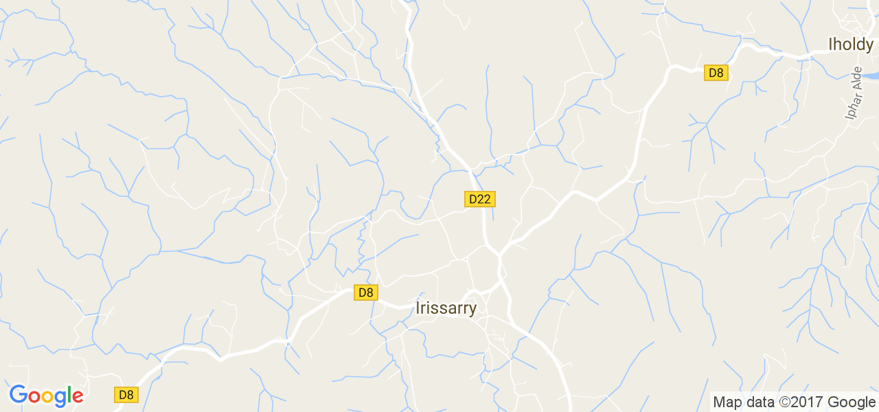 map de la ville de Irissarry