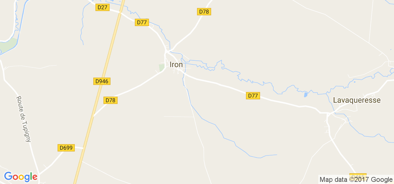 map de la ville de Iron