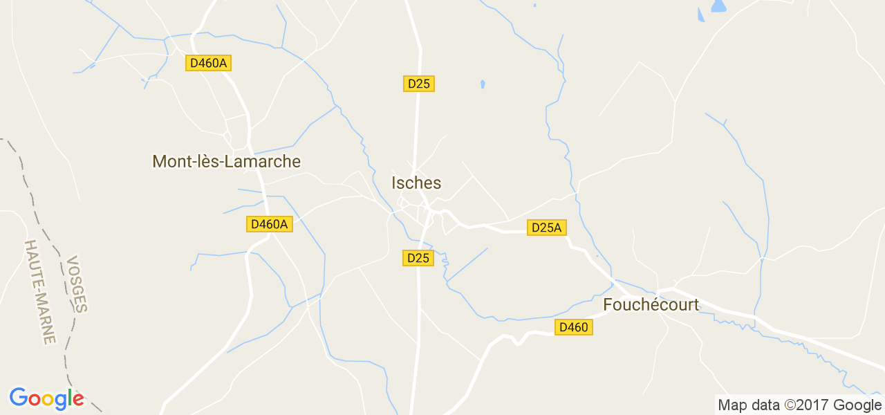 map de la ville de Isches