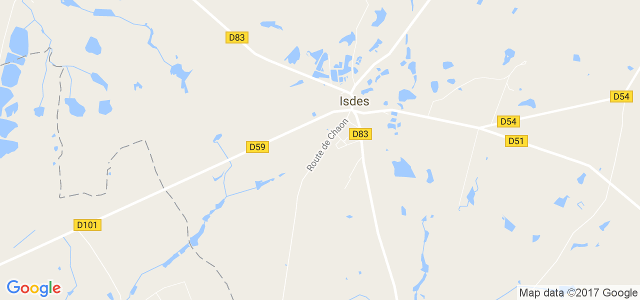 map de la ville de Isdes