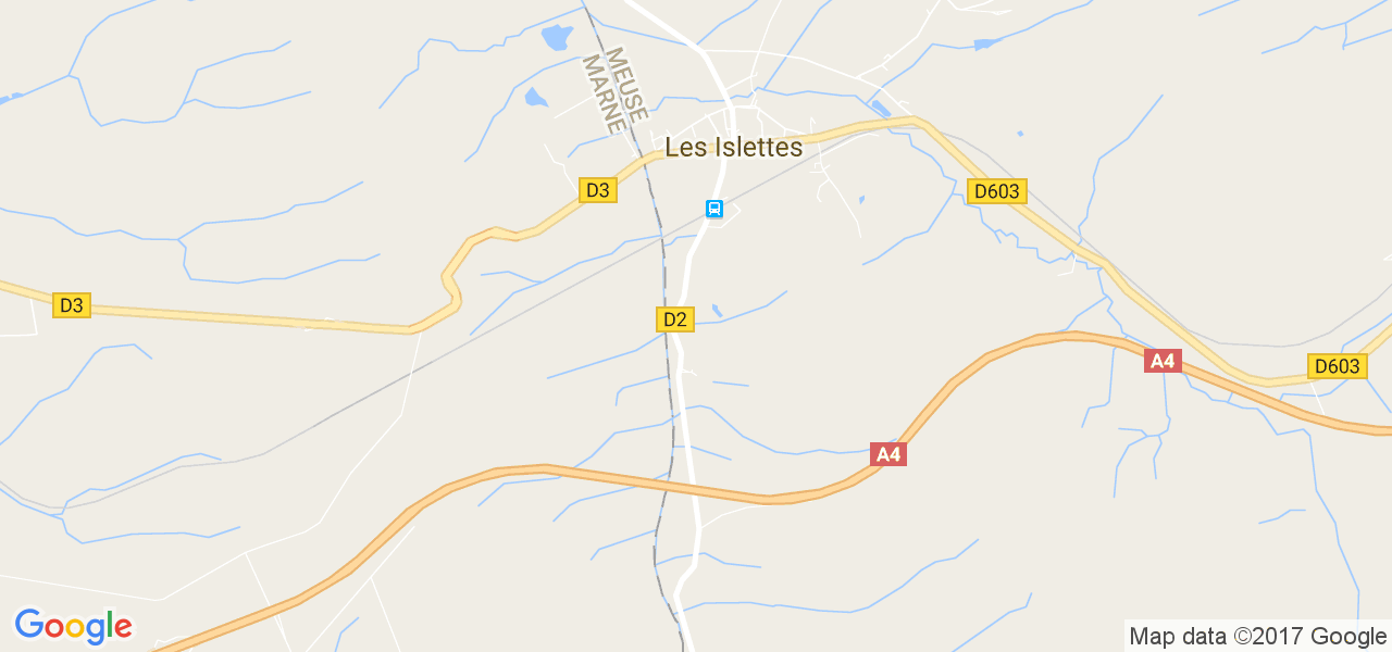 map de la ville de Islettes