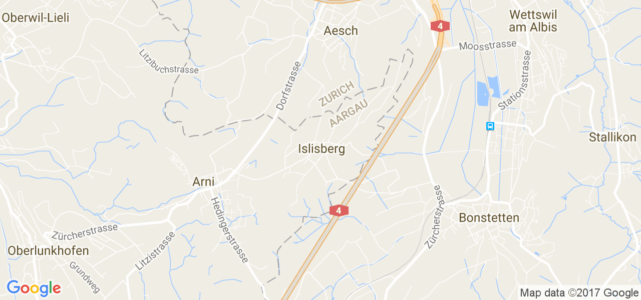 map de la ville de Islisberg