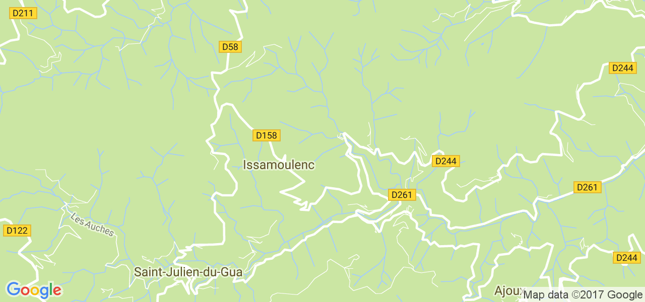map de la ville de Issamoulenc
