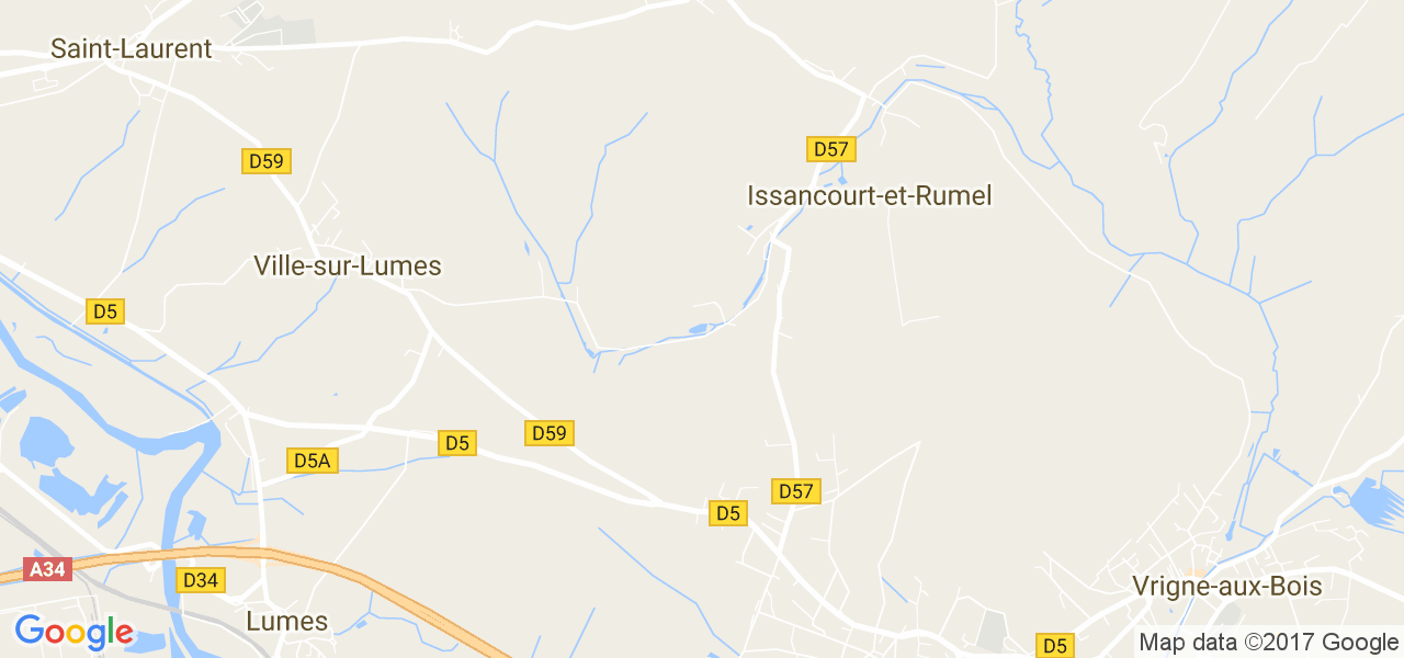 map de la ville de Issancourt-et-Rumel