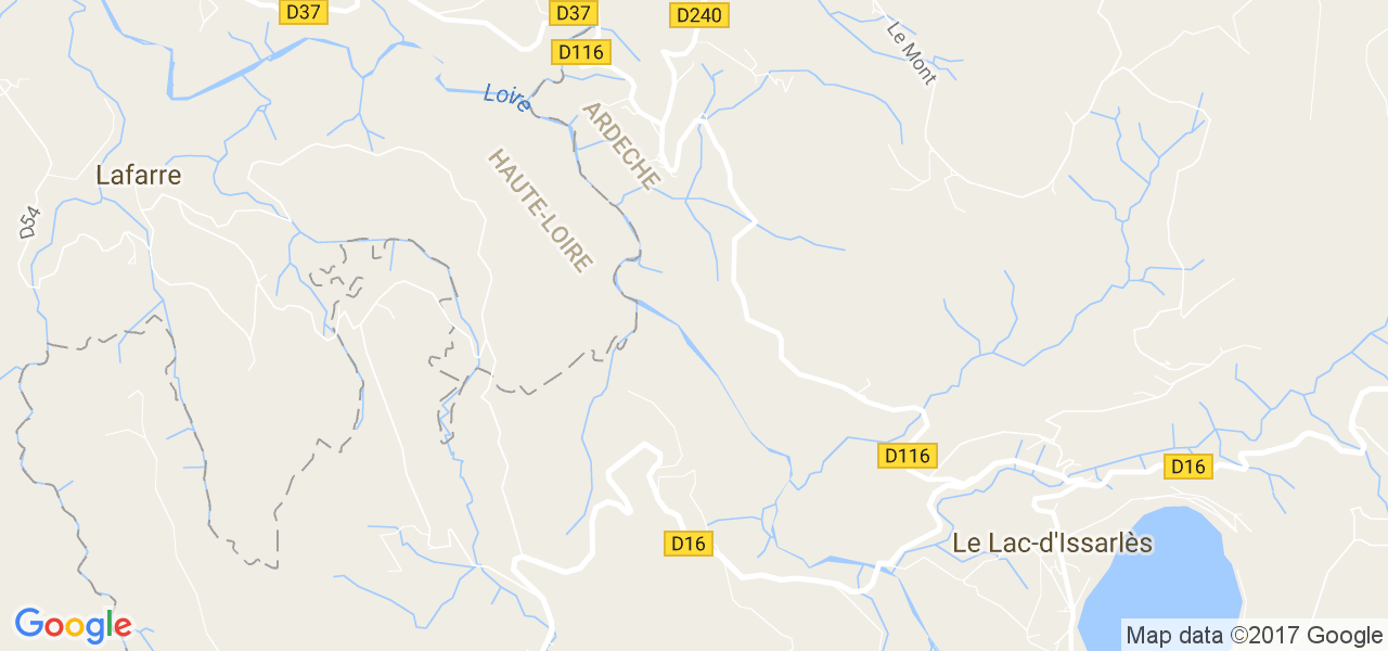 map de la ville de Issarlès