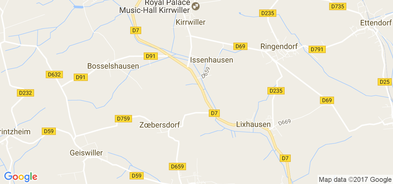 map de la ville de Issenhausen