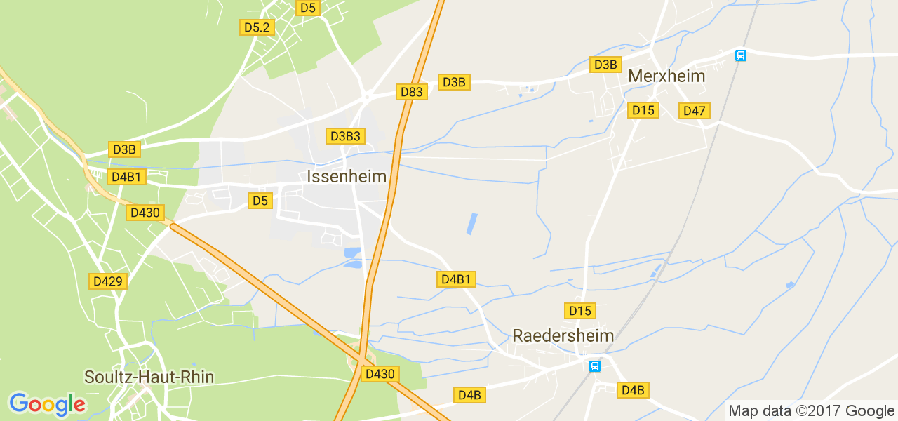 map de la ville de Issenheim