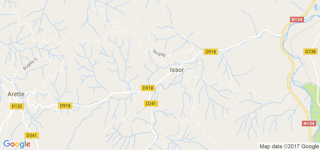 map de la ville de Issor