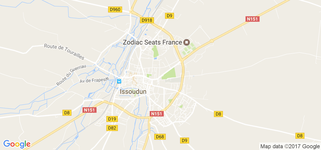 map de la ville de Issoudun