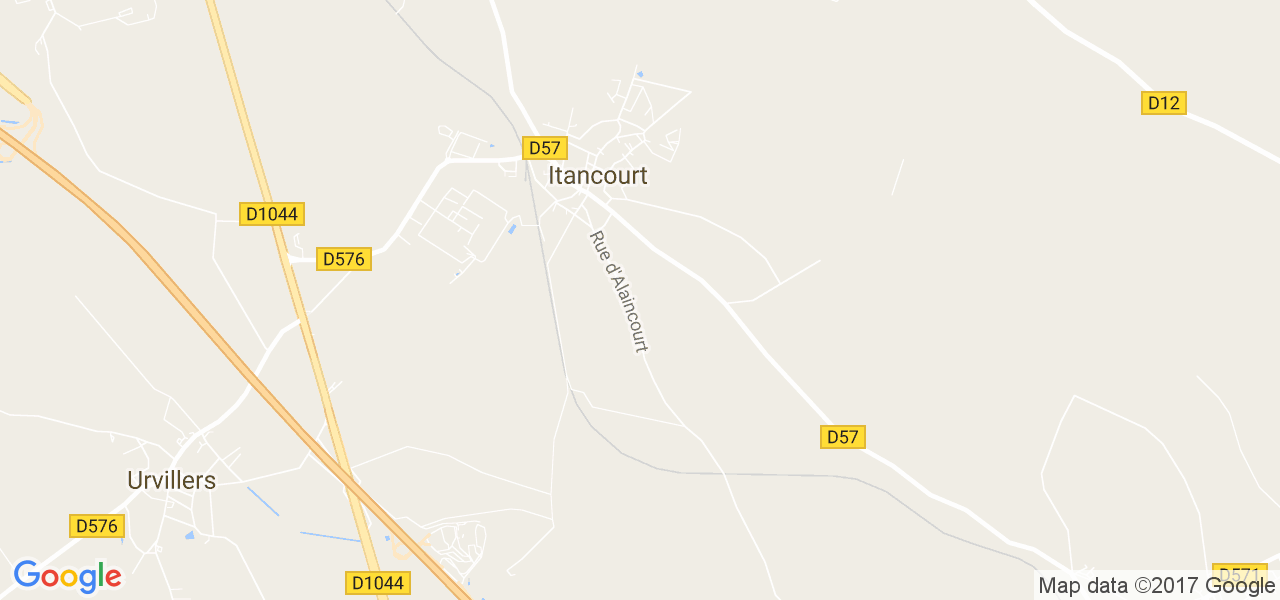 map de la ville de Itancourt