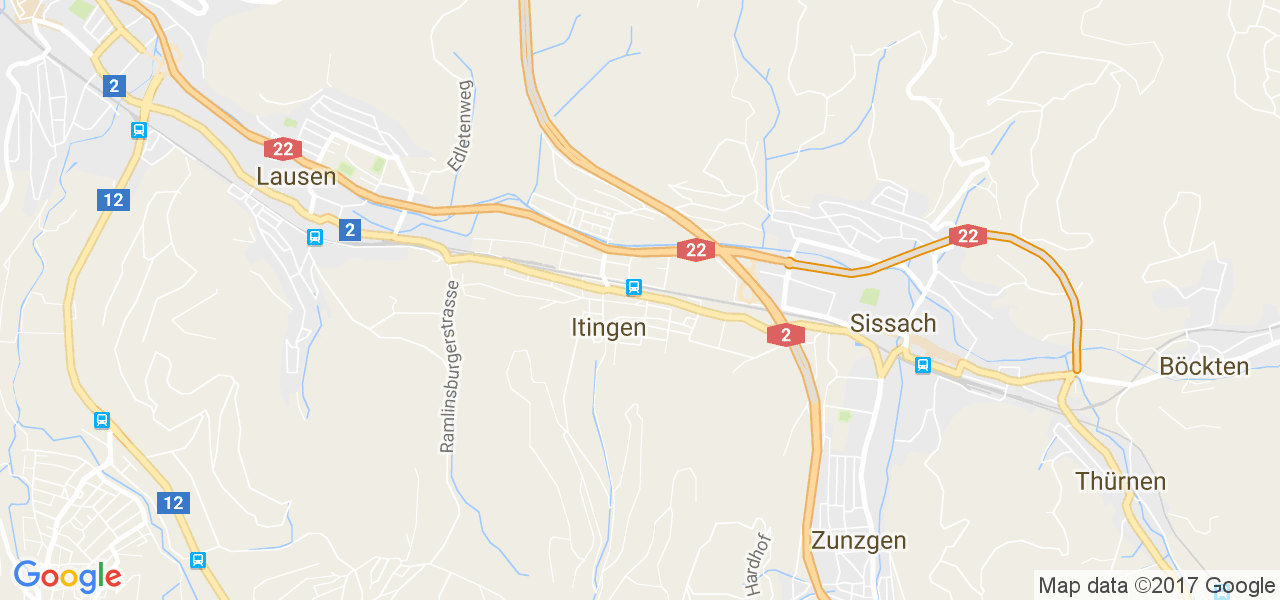 map de la ville de Itingen