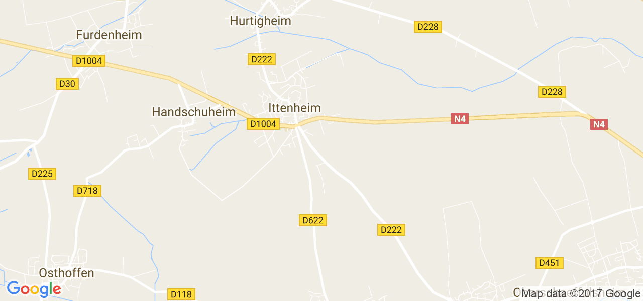 map de la ville de Ittenheim