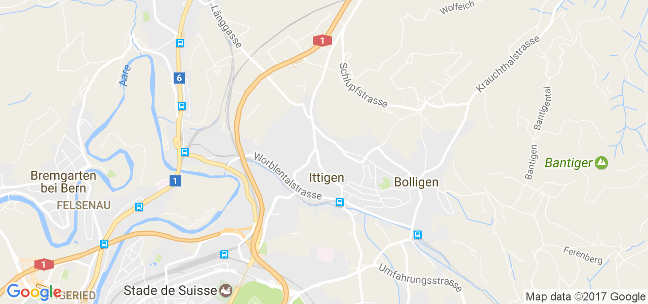 map de la ville de Ittigen