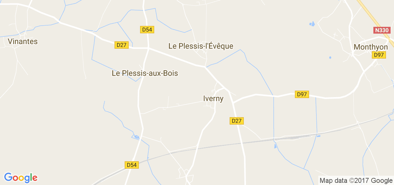 map de la ville de Iverny