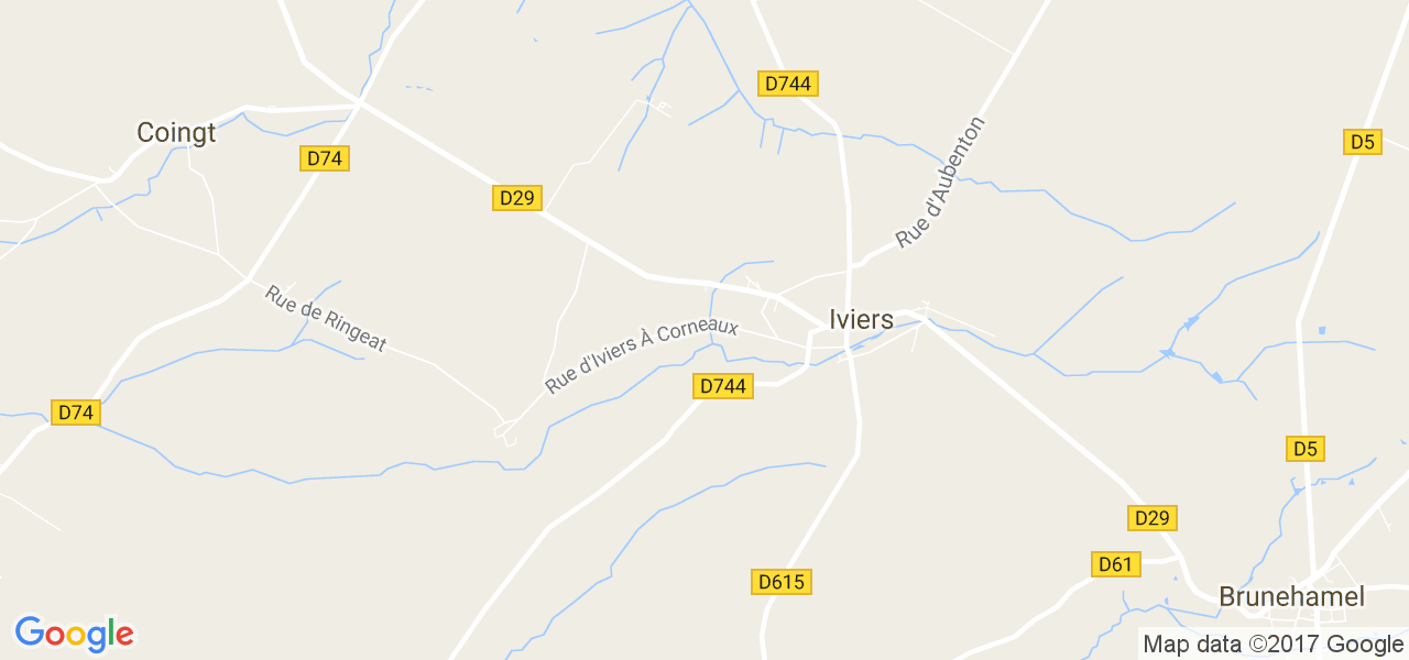 map de la ville de Iviers