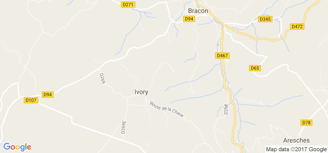 map de la ville de Ivory