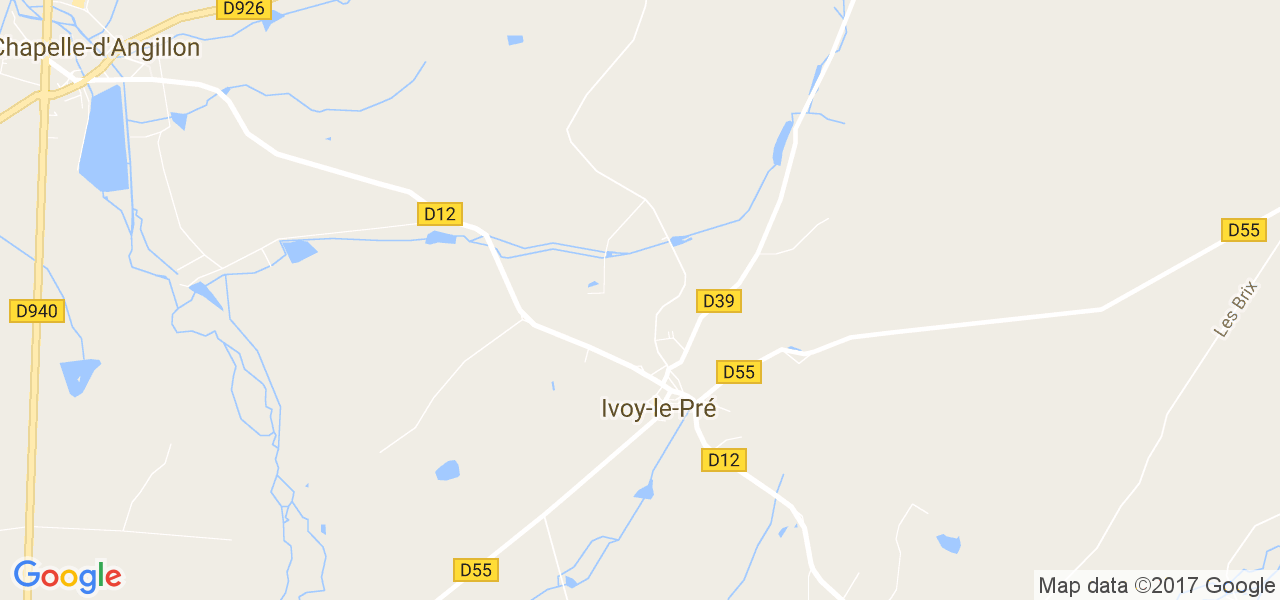 map de la ville de Ivoy-le-Pré