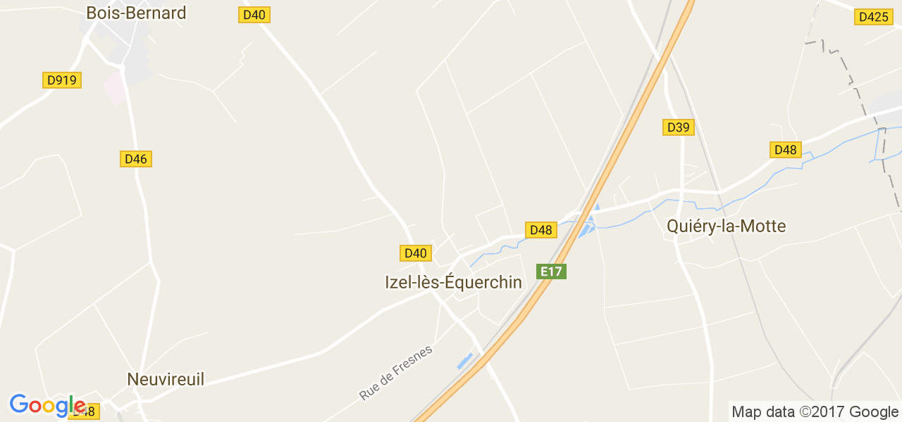 map de la ville de Izel-lès-Équerchin