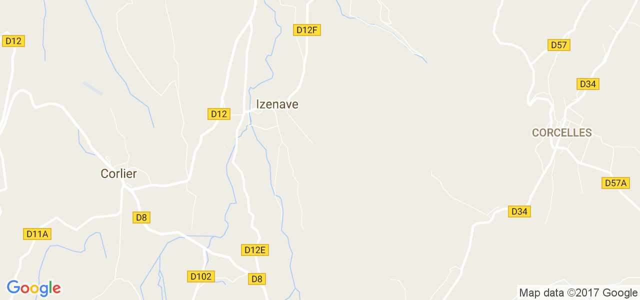 map de la ville de Izenave