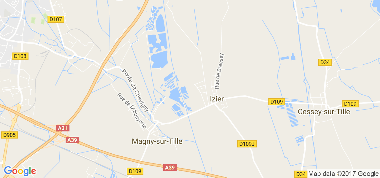 map de la ville de Izier