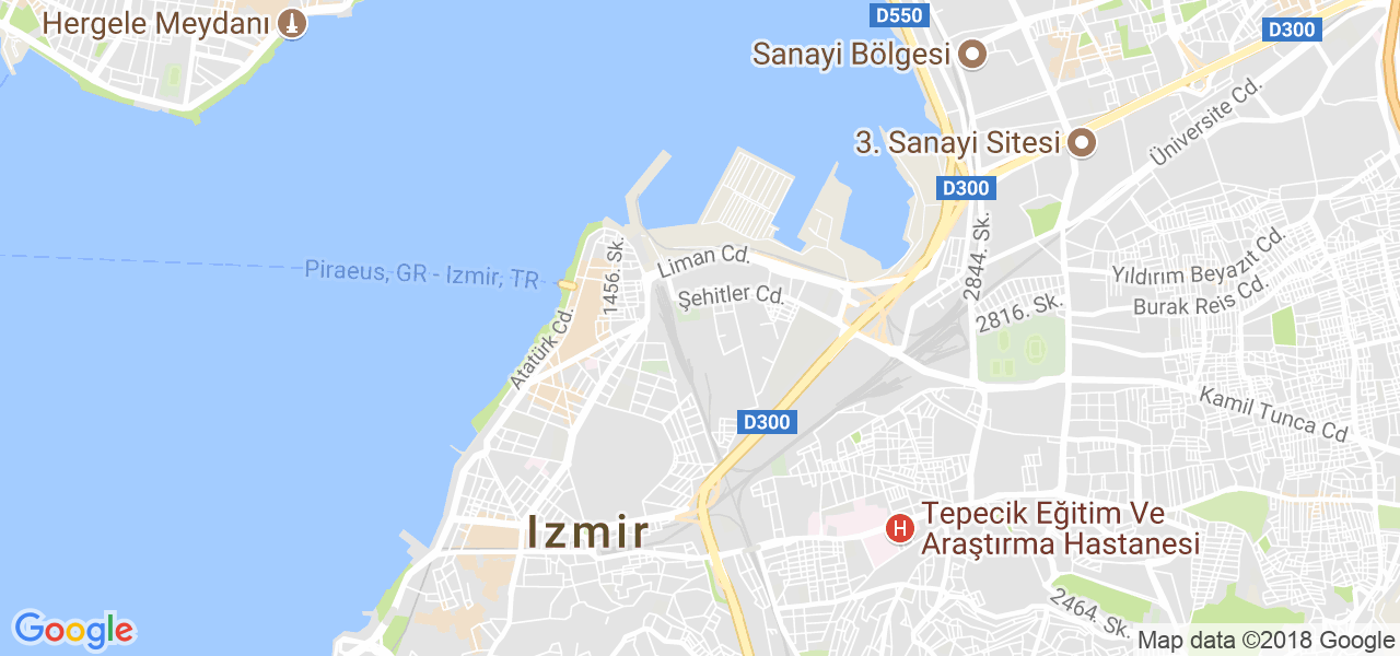 map de la ville de Izmir