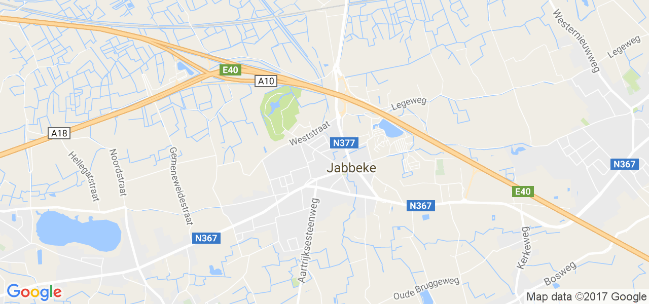 map de la ville de Jabbeke