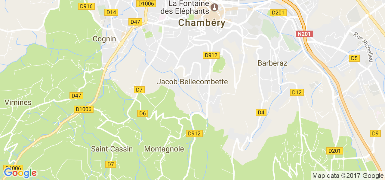 map de la ville de Jacob-Bellecombette