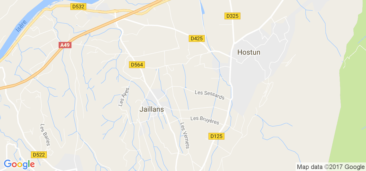 map de la ville de Jaillans