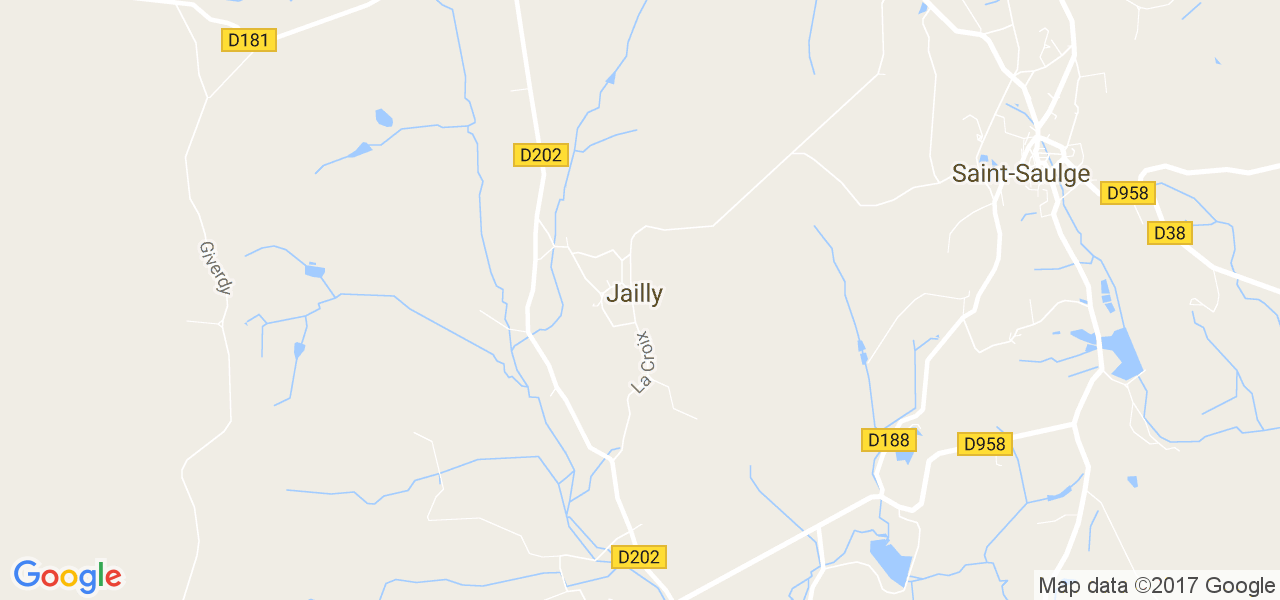 map de la ville de Jailly