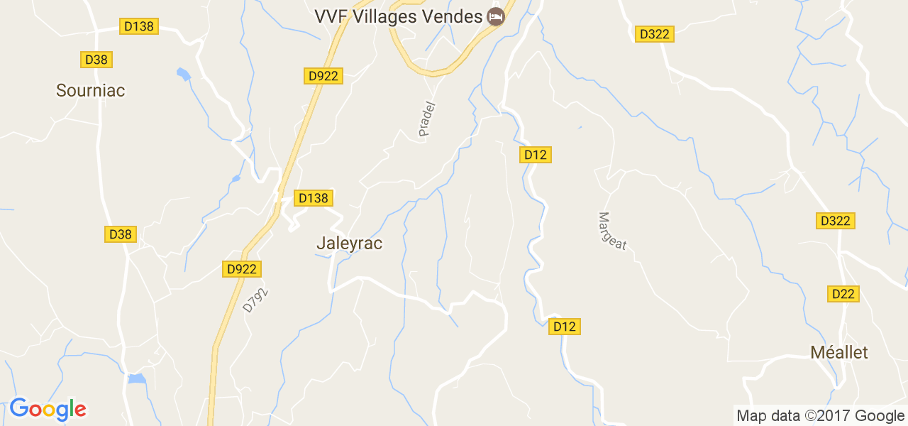 map de la ville de Jaleyrac