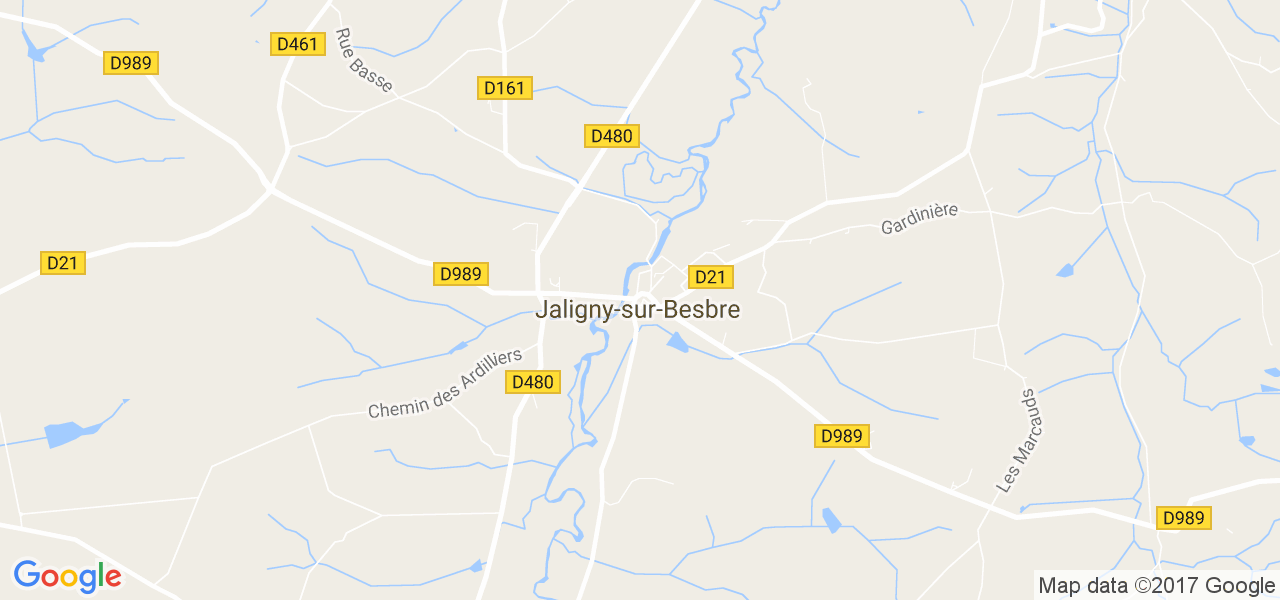 map de la ville de Jaligny-sur-Besbre