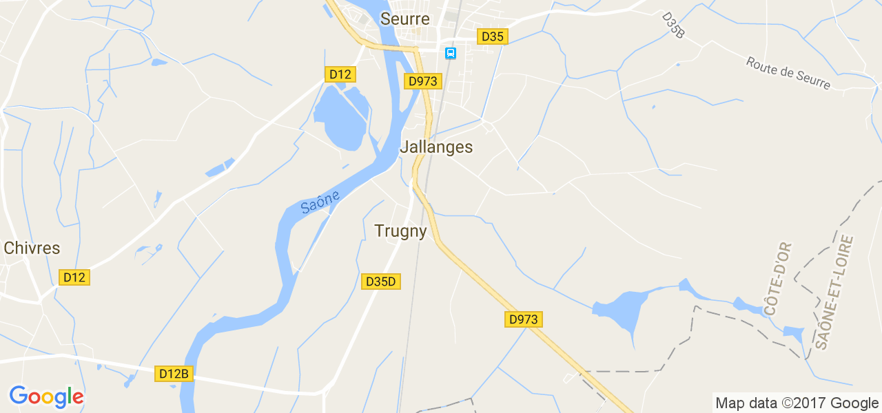 map de la ville de Jallanges