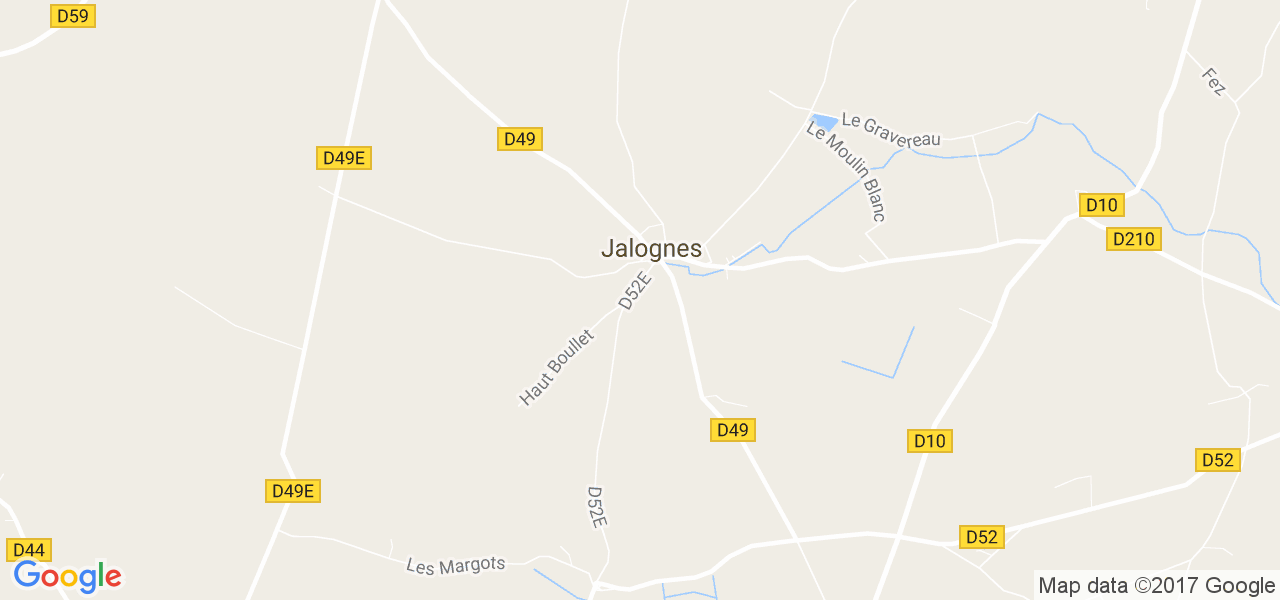 map de la ville de Jalognes