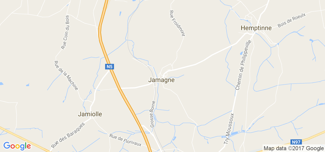 map de la ville de Jamagne