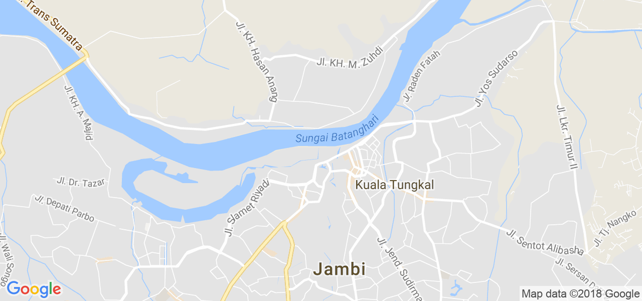 map of the city of Jambi